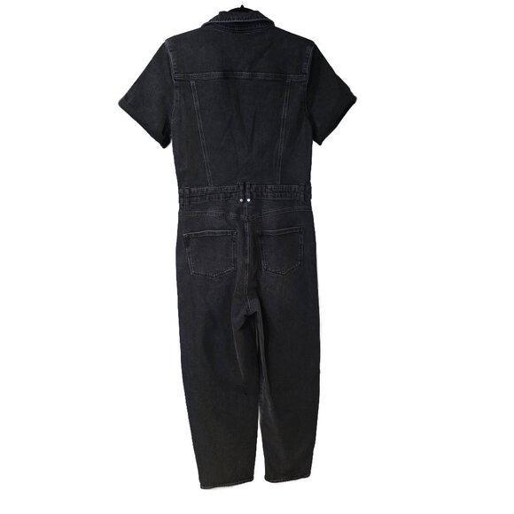 Paige Alexis Barrel Cargo Denim Jumpsuit- Black sz 8 NWT - Picture 3 of 7